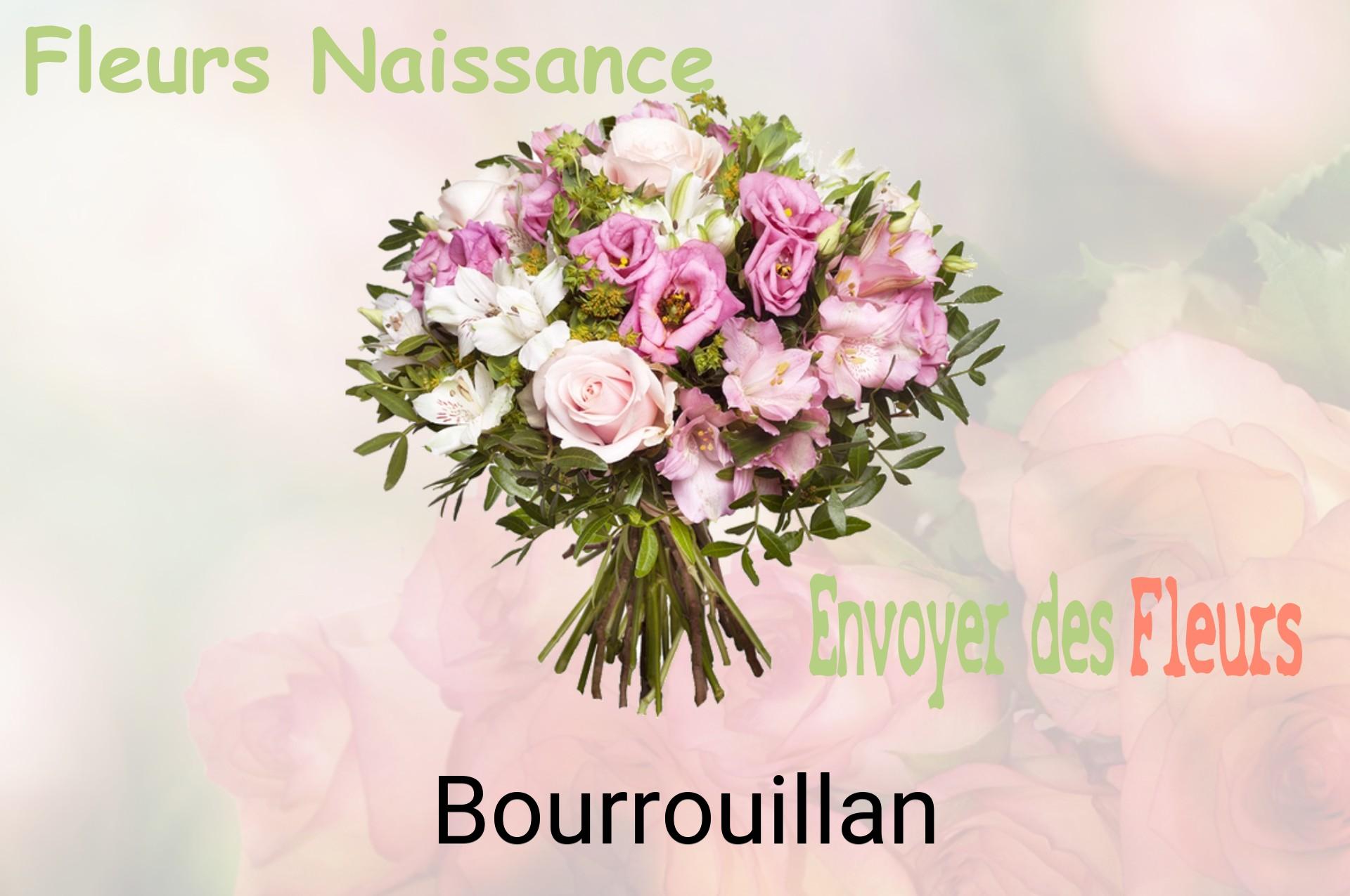 Bouquet de fleurs de naissance livré à Bourrouillan